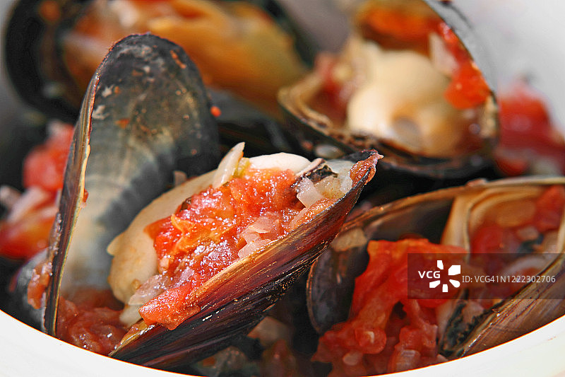 普罗旺斯风味贻贝开胃菜图片素材