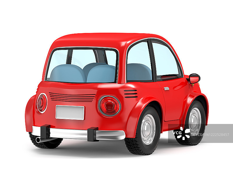 卡通小汽车背面图片素材