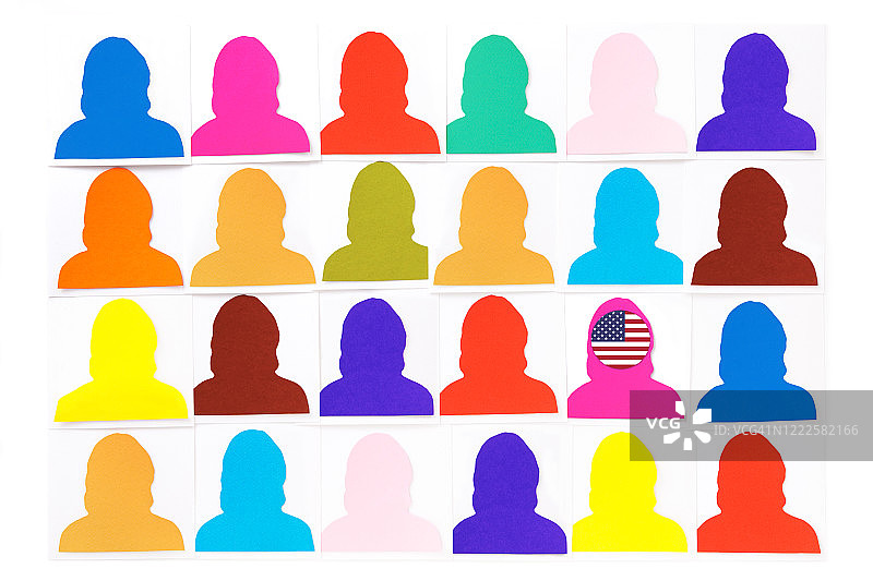 美国女人肖像图片素材