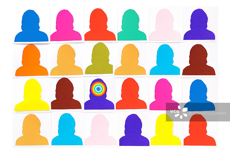 彩虹女性肖像图片素材