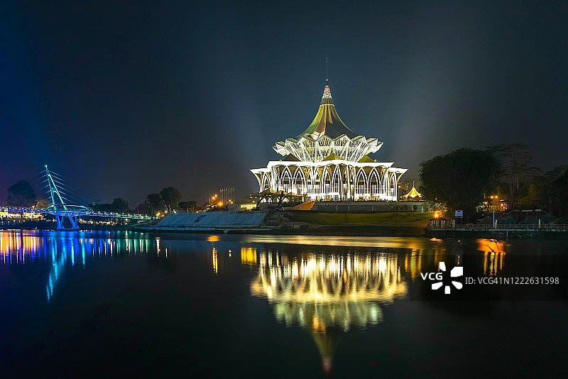 砂拉越州立法议会大厦，古晋图片素材