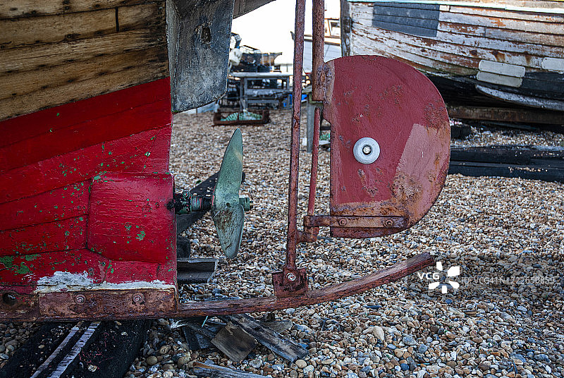 英国肯特郡迪尔海滩的渔船图片素材