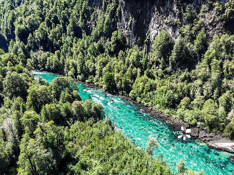 智利巴塔哥尼亚的富塔莱乌富河图片素材