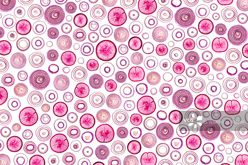 丰富的紫色洋葱和萝卜片图片素材