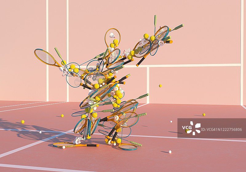 跳舞的网球图片素材