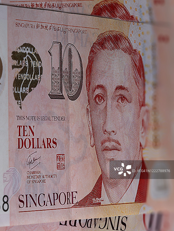 10新加坡元特写摄影图片素材