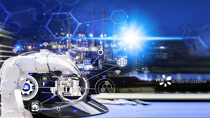 智能工业4.0背景，商业概念图片素材
