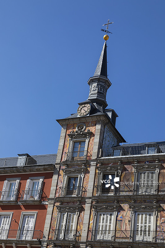 马德里主广场的面包店建筑图片素材