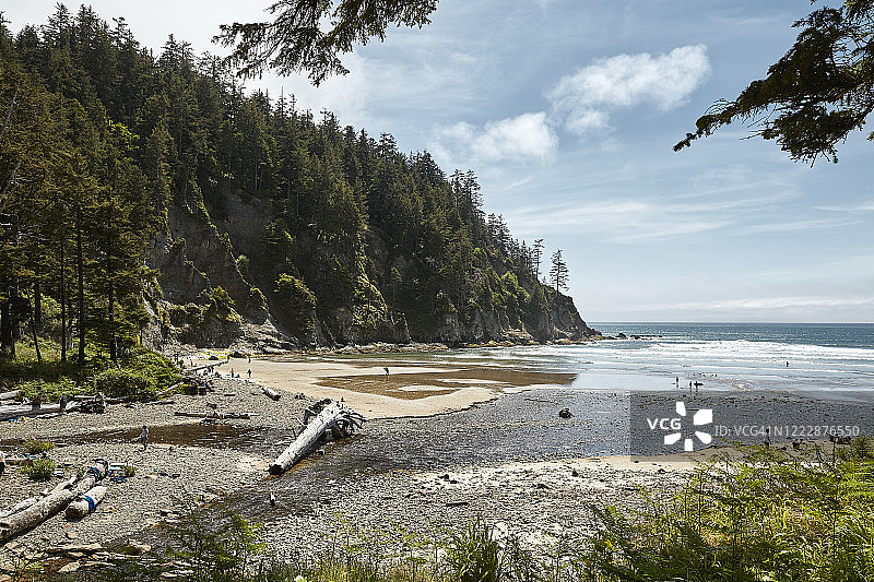 俄勒冈海岸的海滩景观图片素材