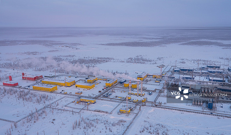 西伯利亚天然气生产图片素材