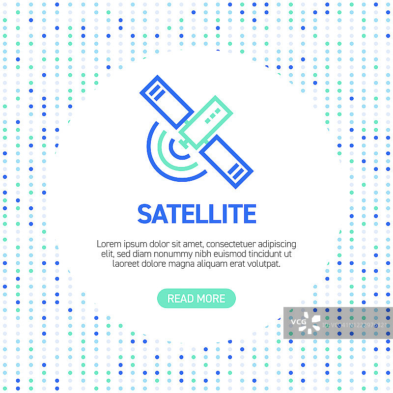 卫星线性图标：带图案的简单轮廓图标图片素材