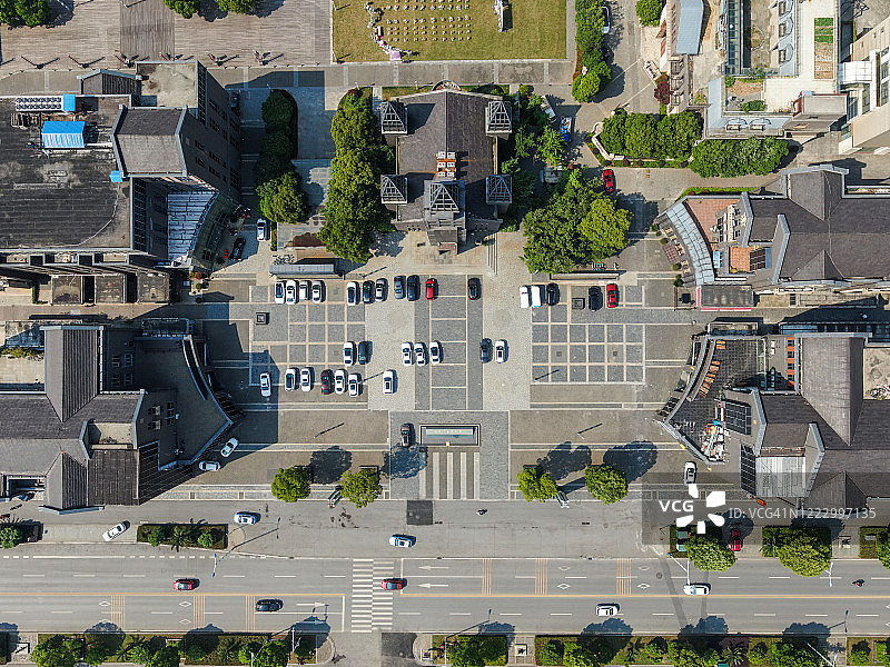 欧洲建筑和广场的航拍图片素材