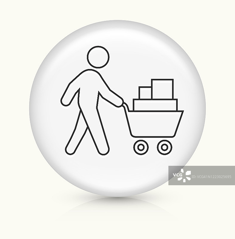 男子手推购物车图标图片素材