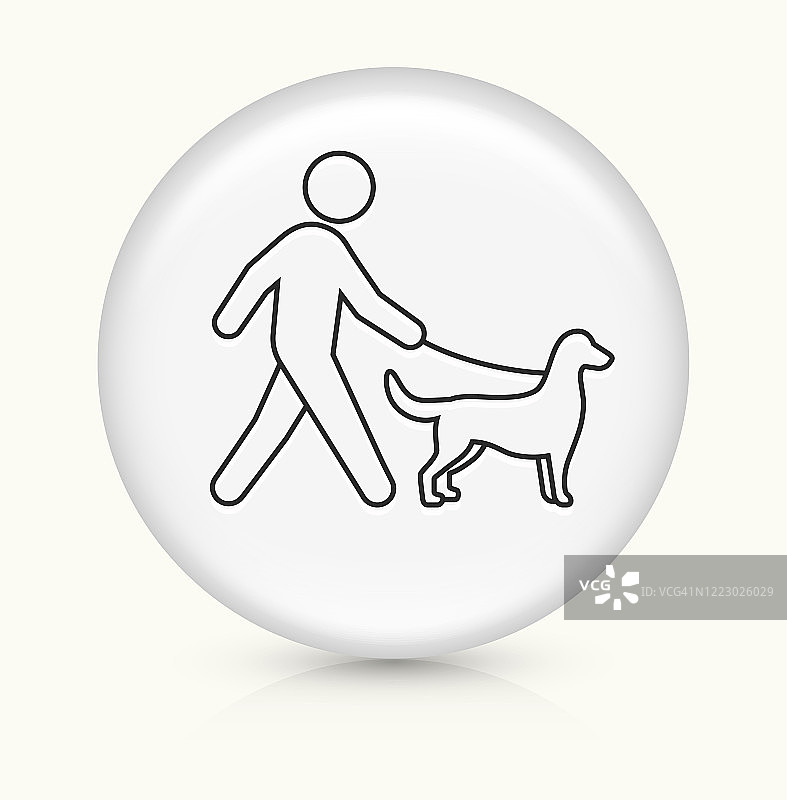 男子遛狗图标图片素材