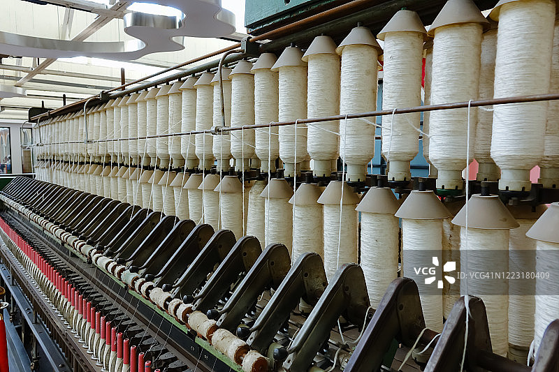 纺纱用棉纱图片素材