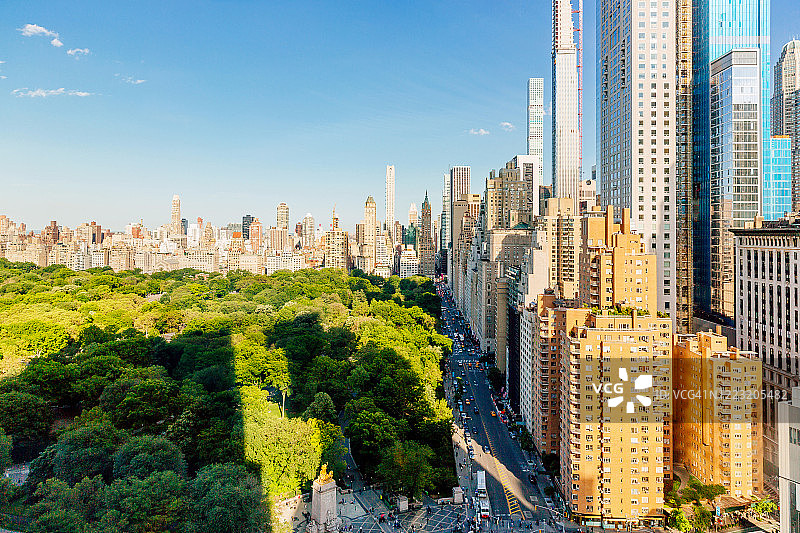 美国纽约天际线鸟瞰图片素材