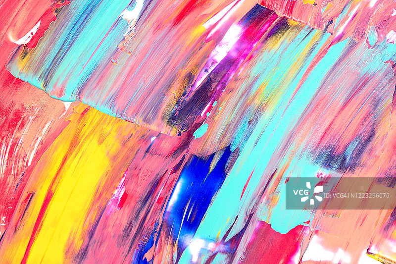 彩色油漆笔触图片素材