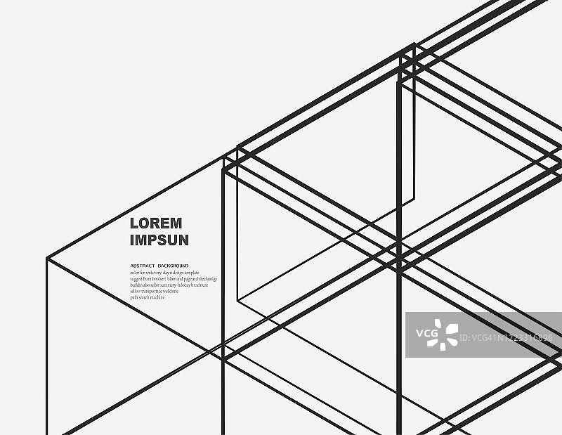 用于设计的抽象黑白三角形几何线条结构图案图片素材