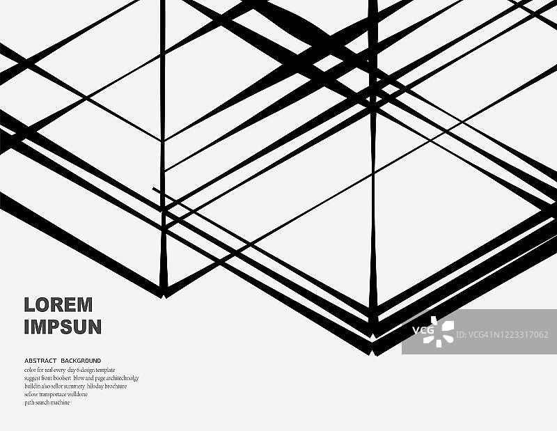 抽象黑白三角形线条设计图案图片素材