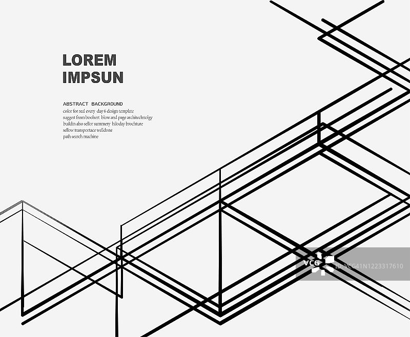 用于设计的抽象黑白三角形几何线条结构图案图片素材
