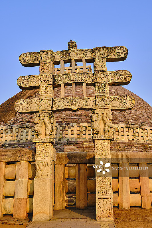 印度中央邦桑奇佛教遗址图片素材