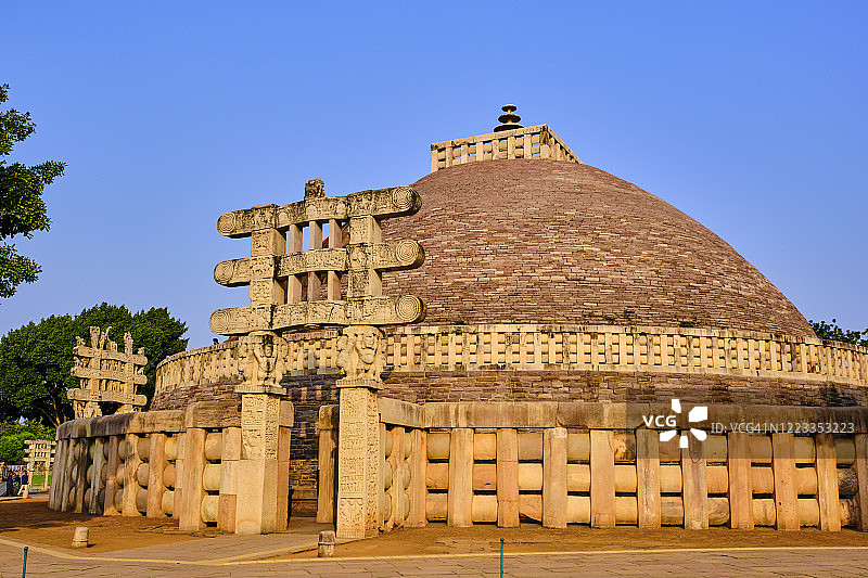 印度中央邦桑奇佛教遗址图片素材