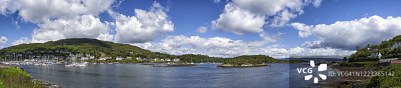 苏格兰西海岸塔尔伯特港全景图片素材