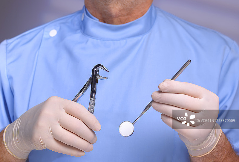 牙医准备拔除问题牙齿图片素材