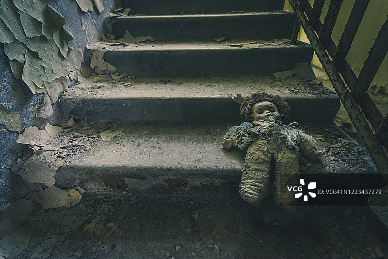 普里皮亚季废弃的幼儿园图片素材