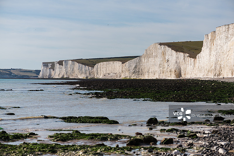英国东萨塞克斯郡的七姐妹崖图片素材