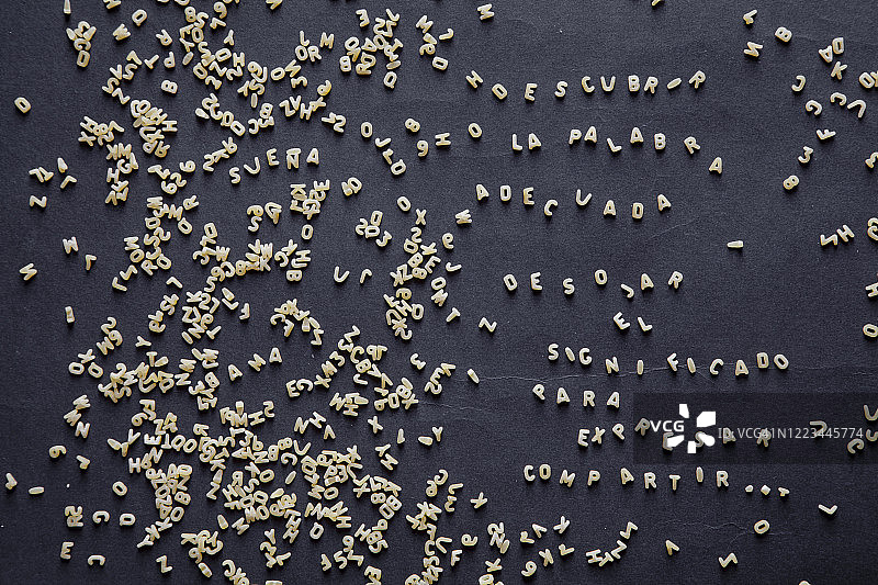 字母汤意面图片素材