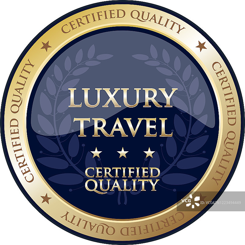 奢华旅行认证品质金标图片素材