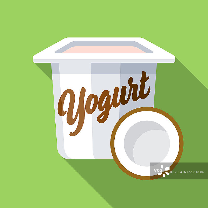 椰子酸奶口味图标图片素材