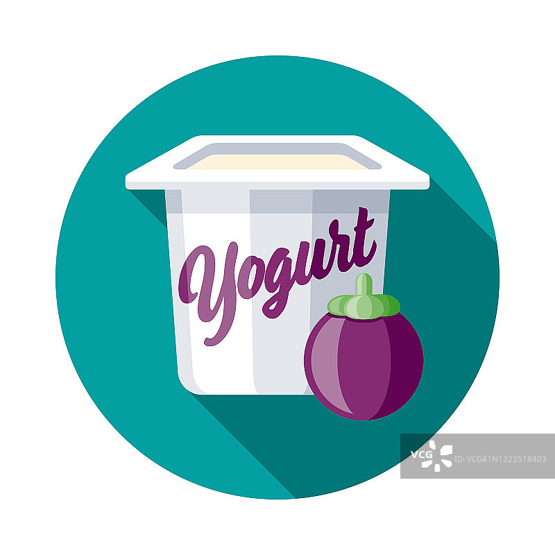 山竹味酸奶风味图标图片素材