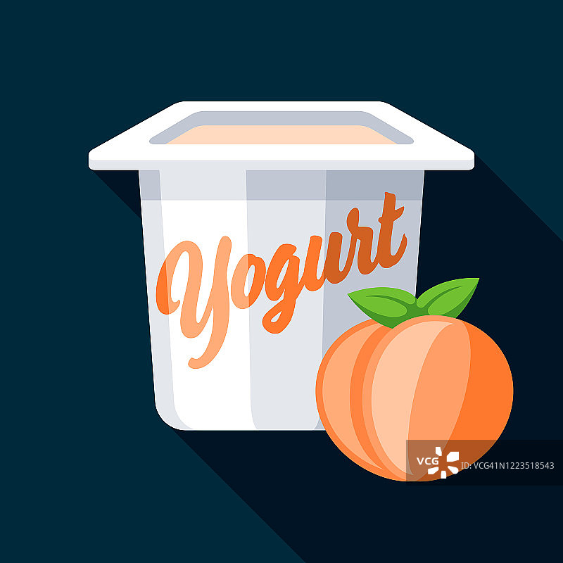 桃子酸奶风味图标图片素材