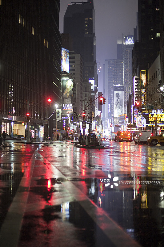 雨中的曼哈顿图片素材