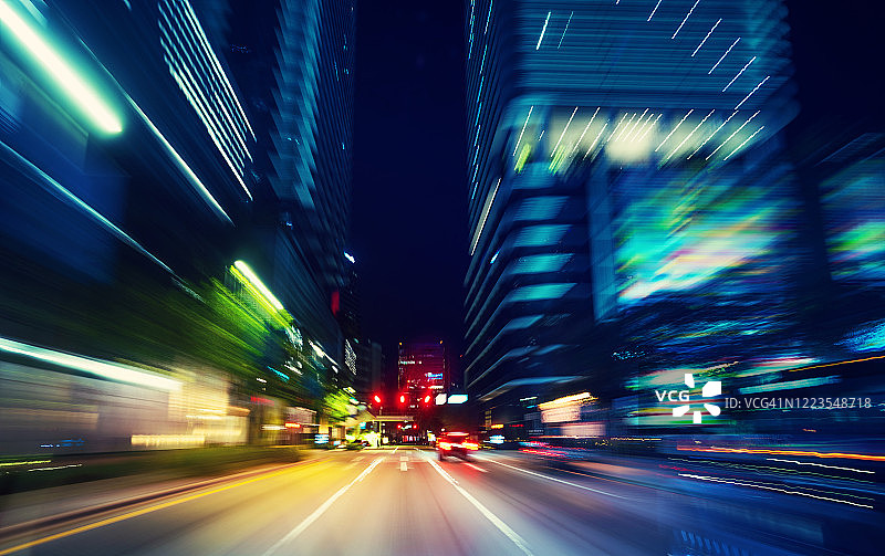 迈阿密抽象城市灯光图片素材