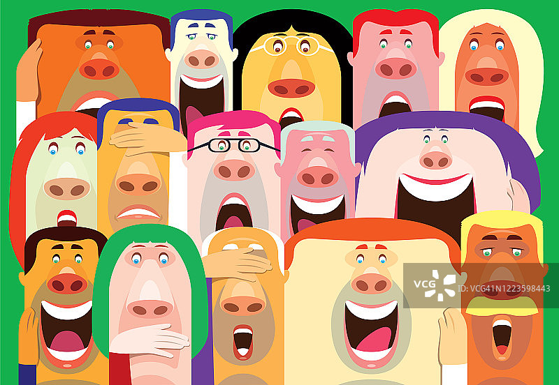 观众尖叫欢呼图片素材