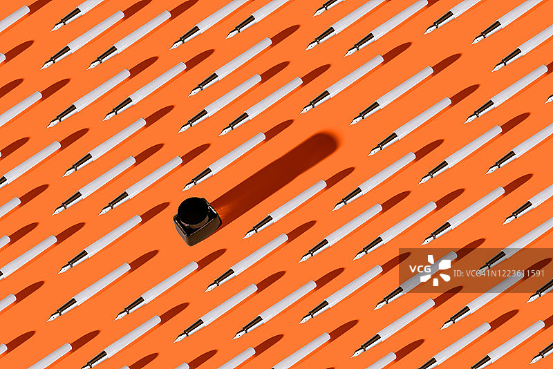 钢笔墨水图案图片素材