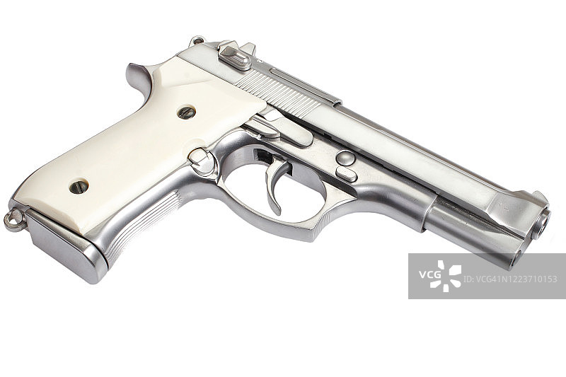 贝雷塔M92型不锈钢手枪图片素材