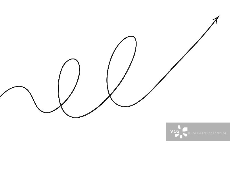 箭头单线绘画图片素材