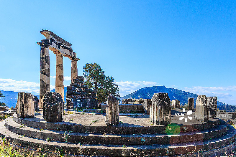 希腊德尔斐考古遗址，联合国教科文组织世界遗产图片素材