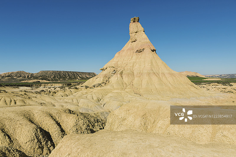 阳光明媚的巴尔德纳斯·雷亚莱斯沙漠景观，西班牙纳瓦拉Arguedas图片素材