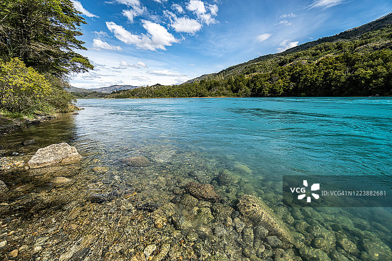 智利巴塔哥尼亚的贝克河图片素材