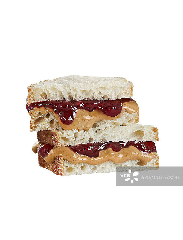 花生酱果酱三明治图片素材