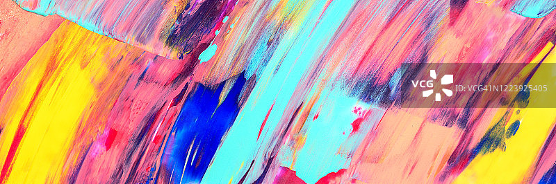 彩色油漆笔触图片素材