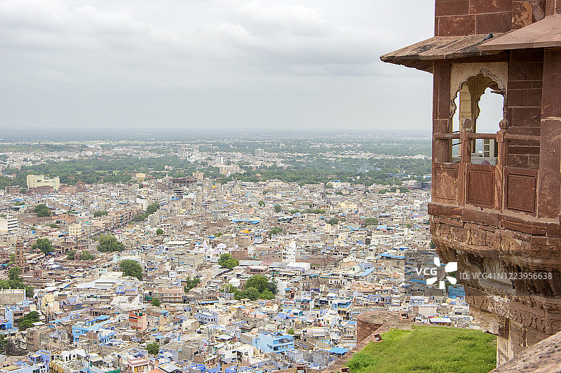 印度拉贾斯坦邦梅兰加尔堡焦特布尔蓝色城市图片素材
