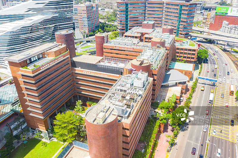 无人机航拍香港理工大学图片素材