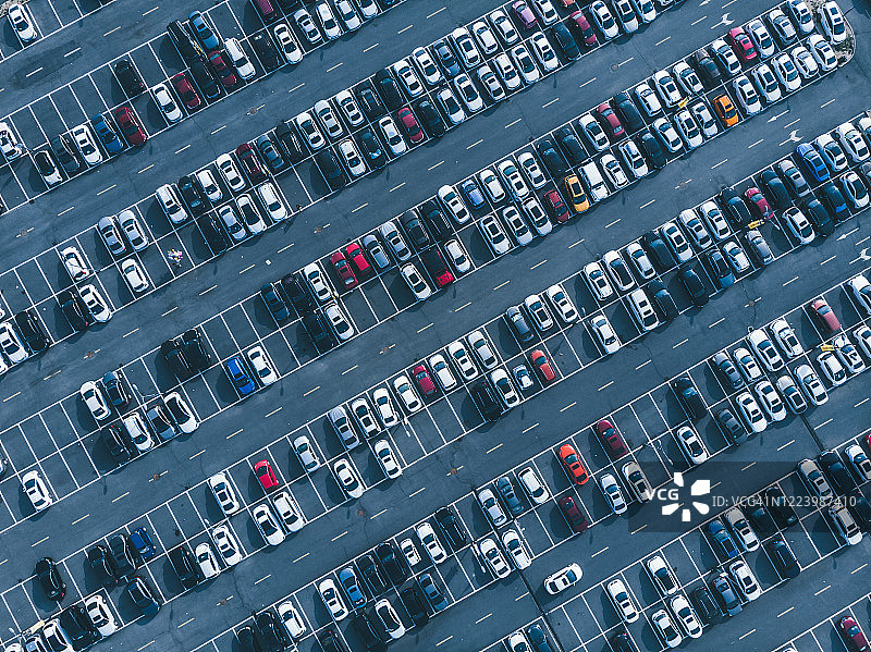 室外停车场俯视图图片素材