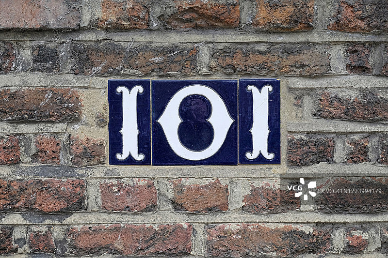 琉璃瓷房屋号码101图片素材